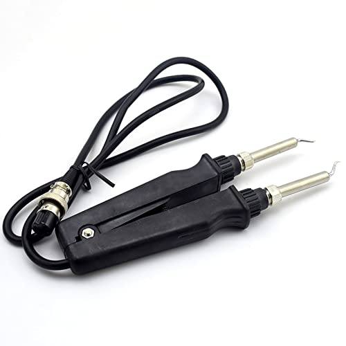 LICHIFIT Double Soldering Iron Tweezer Handle Clip 7Pin Curved Prong Elbow Heating Plier for Gordak 902 Soldering Station