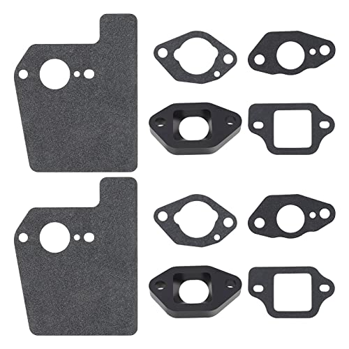 The Lord of the Tools 2 Sets Carburetor Insulator Gasket Kit Compatible with Honda GCV160 GCV160A GCV160LA GCV160LAO GCV160LE Lawnmower Engines Parts