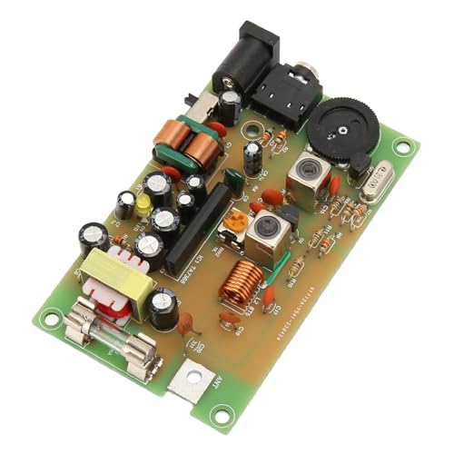 Short Low Power AM Radio Transmitter Board, DIY Sound Amplification SW Radio Amplifier Kit, 21MHZ Crystal Frequency Stabilization, Modulation with Transformer, External