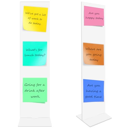 Detachable Acrylic Monitor Memo Board & Memo Message Board Holder by Computer Screen Sticky Note Stand Message Panel Reminder for Office Desk Accessories.2PCS Clear