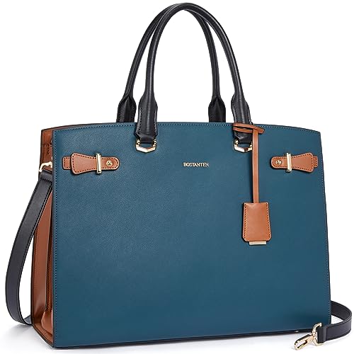 BOSTANTEN Briefcase for Women 15.6 Inch Genuine Leather Laptop Briefcase Shoulder Work Tote Bag Purse