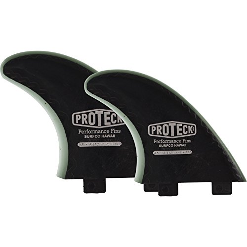Proteck Perform FCS Stiff Flex Quad 4.5/4.0 Black Surfboard FIN - Set of 4PCS