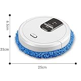 Robot Vacuum and Mop Combo, 3 in 1 Household Rechargeable Intelligent Sweeping Robot with Spray Humidifier, Automatic Mopping Machine with Dry and Wet Wipes, for Hard Floor Clean, Pet Hair, Carpet