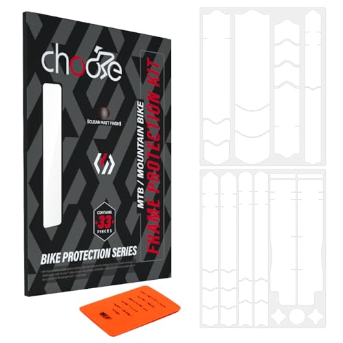 CNC Mountain Bike Frame Protection kit,33-Piece Total MTB Frame Protector Sticker-Frame Guard Tape Wrap for Top/Down Tube,Seatstays,Chainstay,Forks,Protect Bike from Scratches and Dings.Transparent