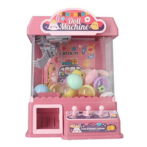 Mini Electronic Claw Machine, Claw Machine Game with Cool Light Music Candy Grabber Prize Dispenser, Easy to Play Mini Dolls Machine Toys for Children Gift ()