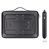 DOMISO 15.6 inch Laptop Sleeve Shoulder Bag Shockproof Computer Bag Waterproof EVA Protective Carrying Case for 15.6" Lenovo Yoga 720 IdeaPad 310 320 ThinkPad T570/Dell Inspiron 15/HP Envy 15, Black