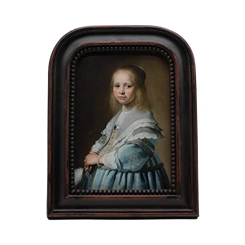 YULINK 5x7 Vintage Picture Frame, Antique Ornate Rustic Brown Photo Frame, for Tabletop and Wall Display, Decorative Retro Home Decor, Old Fashioned Photo Gallery Art