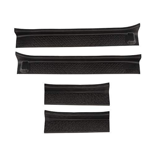 Rugged Ridge All-Terrain Entry Guards for Jeep Wrangler/Gladiator | 4-Piece Set, No Drill | Black Thermoplastic | 11216.32 | Fits 2018-2024 Jeep Wrangler JLU and Gladiator JT 4-Door