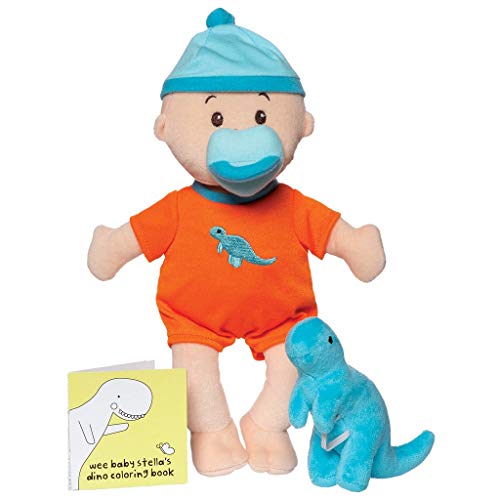 Manhattan Toy Wee Baby Stella Tiny Dino 12" Soft Baby Doll Set