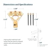 Heavy Duty Picture Frame Hooks Supports Up to 100 lbs - 10 Pack with Nails | Picture Hanging Hooks for Drywall - Mirror Hanging Hardware - Plaster Wall Frame Hangers