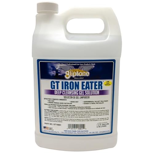 Gliptone GT Iron Eater, Fast Acting Iron Remover Cleansing Gel Solution with Color Indicator, Safe on Glass, Paint, and Rims, including Aluminum and Chrome (1 Gallon)