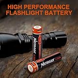 NERMAK 3.7V 3200mAh USB Rechargeable Lithium lon Battery for Flashlights, Headlamps, Bike Lights, Bluetooth Speaker Etc(2 Pack)