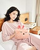 Milkycat Cute Hot Water Bottle with Soft Cover，Portable Rechargeable Electric Hot Water Bag for Menstrual Cramps，Hot Compress Heating Pad,Plush Bunny Hand Warmer（Spring Expressive Gift