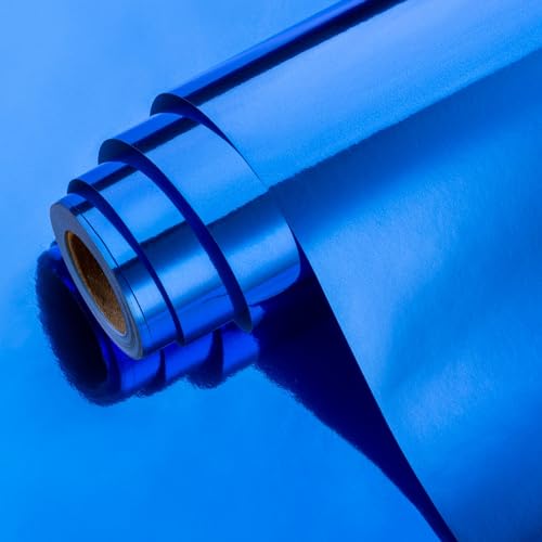 MAYPLUSS Metallic Royal Blue Wrapping Paper Jumbo Roll- 30 Inch X 33 Feet - Luxury Glossy Royal Blue Foil Paper w/Metallic Shine Solid Color Gift Wrap for Wedding,Valentine's Day,Christmas,Hanukkah