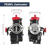 PE28mm Carburetor for 200cc to 250cc Flange Motorcycle Engine with Carb jets for Dirt Bike Mini Bike Motocross Scooter ATV Quad CG175/200/250