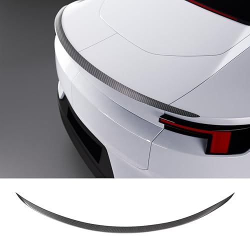 Real Carbon Fiber Rear Spoiler Wing with Center Console Wrap Cover Kit Screen Protector Frame Compatible for 2021-2024 Tesla Model 3 Matte Black (Set of 3)