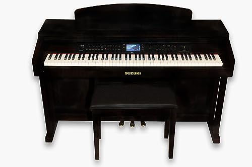 SUZUKI Classroom Teaching, 88-Key Digital Piano with Matching Bench, Black Finish (CTP-88)