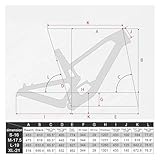 Boartechs 29er Carbon Full Suspension Frame Travel 150mm All Mountain Bike Frame 12x148mm Carbon Frame(Size S Matt)