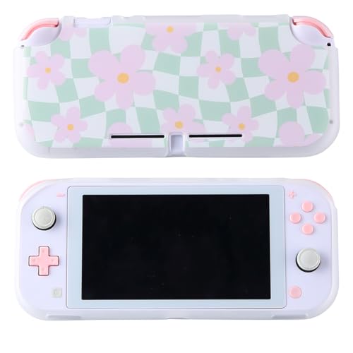 Case for Nintendo Switch Lite Protective Accessories Soft Silicone Cover Shell Compatible ONLY for Switch Lite Sage Green Checker Anti-Drop Shock Proof Aesthetic Protector