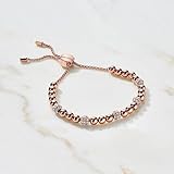 Michael Kors Stainless Steel and Pavé Crystal Beaded Bracelet for Women, Color: Rose Gold (Model: MKJ5220791)