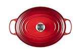 Le Creuset Enameled Cast Iron Signature Oval Dutch Oven, 8 qt., Cerise