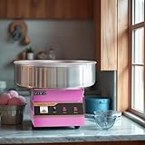 VIVO Pink 1030W Electric Cotton Candy Machine, Commercial Candy Floss Maker, 20 inch Stainless Steel Bowl with Sugar Scoop, Easy Home Use, CANDY-V001