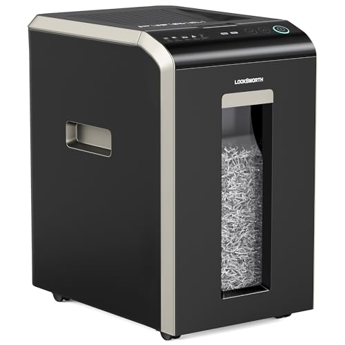 Locksworth 200-Sheet Micro-Cut Paper Shredder - P-5 High Security Shredder, Home Office, Heavy Duty, 8.5 Gallon Capacity