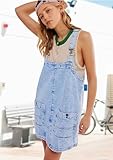 YUENIU Womens Denim Overalls Dress Casual Summer Jeans Adjustable Strap Short Rompers with Pockets