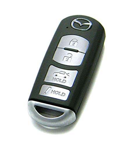 OEM 4-Button Smart Key Fob Remote Compatible with 2014-2018 Mazda 3 & 6 (FCC ID: WAZSKE13D01, P/N: GJY9-67-5DY)