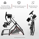 Dardoo X Frame Racing Wheel Stand Foldable Fit for Logitech G25, G27, G29, G920 Thrustmaster T300RS GT Adjustable Racing Simulator Steering,NOT Included Wheel Pedal Handbrake and Shifter