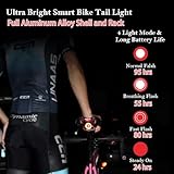 G Keni Smart Bike Tail Light, Brake Sensing Rear Lights, Auto On/Off, Waterproof, USB Rechargeable, Ultra Bright LED Warning Back Bicycle Flashlight, Cycling Safety Accessories