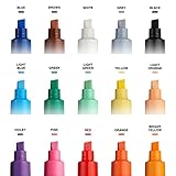 15 Posca Paint Markers, 8K Broad Coloring Markers with Broad Chisel Tips, Set of Acrylic Paint Pens for Art Supplies, Fabric Paint, Fabric Markers, Paint Pen, Art Markers