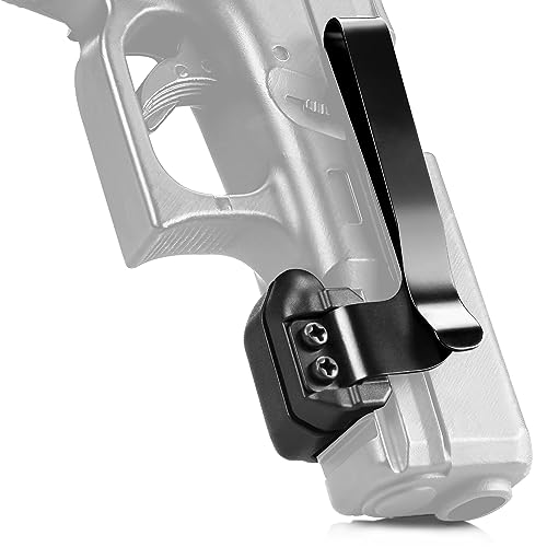 WARRIORLAND Universal Rail Gun Clip, Low Profile Concealed Carry Gun Clip Fit: Gun w/Rail 1.31 Inch and Plus