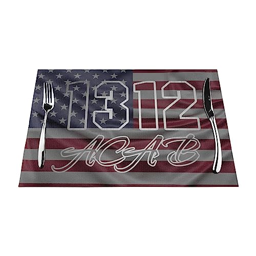 ACAB 1312 Durable Waterproof! 4-Pack PVC Woven Placemats, Sleek Design, Easy Table Protection