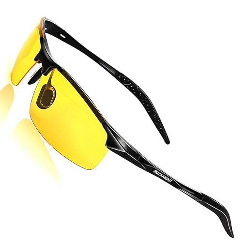 ROCKNIGHT Driving Polarized Night Vision Glasses UV 400 HD Yellow Sunglasses