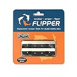 FL!PPER Flipper Cleaner Float - 2-in-1 Floating Magnetic Aquarium Glass Cleaner- Scrubber & Scraper Aquarium Cleaning Tools & Standard Aquarium Scraper Replacement Blades