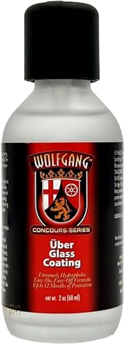 Wolfgang Uber Glass Coating | Durable Hydrophobic Barrier for Glass Surfaces | Repels Water, Dirt, and UV Rays | Enhances Visibility and Clarity with Easy Application | WG-1050