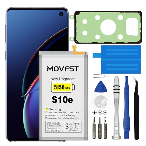 MOVFST Replacement Battery for Samsung Galaxy S10E,5150mAh High Capacity Battery Fit for Samsung Galaxy S10E Model SM-G970 G970F/DS G970U G970W with Repair Tool Kits,EB-BG970ABU