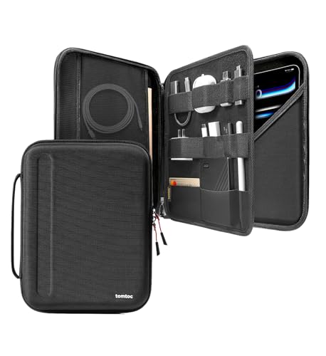 tomtoc Portfolio Case for 13 Inch iPad Pro M4 & iPad Air M3 2025/M2 2024, 12.9-in iPad Pro M2/M1, Protective Sleeve with Accessories Pocket, Carrying Storage Bag for Pencil Pro/Adapter/Magic Keyboard