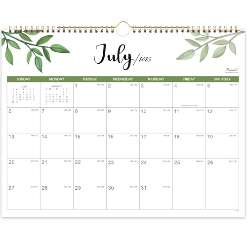 Wall Calendar 2025-2027 to JUNE 2027, 24 Months Wall Calendar 2025-2027, 14.8'' x 11.5'', Large Blocks with Julian Dates