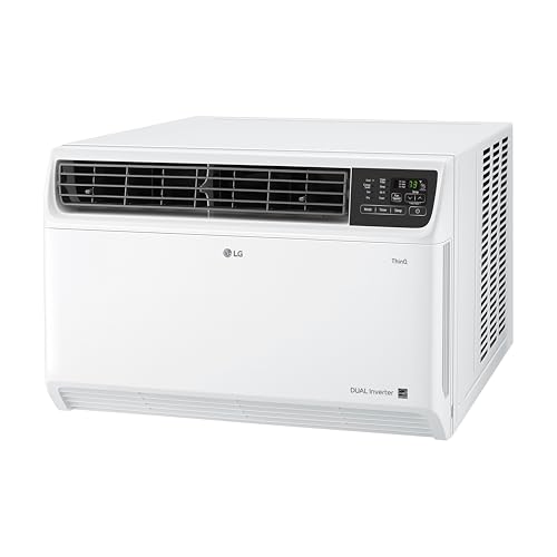 LG 18,000 BTU DUAL Inverter Smart Window Air Conditioner, 230V, Cools 1,000 Sq. Ft. for Bedroom, Living Room, Apartment, Ultra Quiet Operation, ENERGY STAR®, with LG ThinQ, Amazon Alexa & Hey Google
