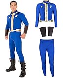 miccostumes Men's Soldier 76 Cosplay Costume Outfit Jacket Pants (S, Blue)