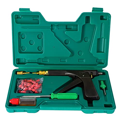 Tire Repair Kit, Tire Plug Kit Heavy Duty Professional, Deluxe Tubeless Tire Plugger Repair Kit with Mushroom Plug for Motorcycle, Truck, ARB, ATV, Tractor, RV, SUV, Trailer