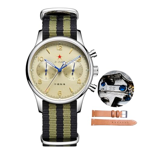 HEMUDU Retro Mechanical Chronograph Seagull 1963 “Special Supply” ST1901 Luminous 40mm Sapphire Pilot Watch
