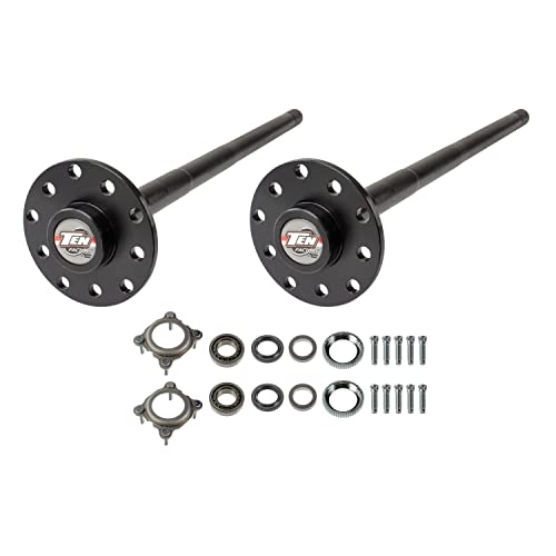 TEN Factory MG22157 Drive Axle Shaft Assembly for Dana 44 JK, 32 Spline, 5 x 5 and 5 x 5.5 Bolt Pattern, Chromoly Left & Right Axles - Fits Jeep Wrangler JK Rubicon, Replaces: G2 96-2052-3-32