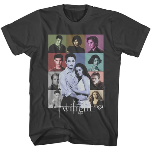 Twilight Cast Photos Adult Black Short Sleeve T Shirt Vampire Movie Vintage Style Graphic Tees