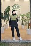 istanbul styles Modest Turkish Hijab Sportswear Set for Muslim Women - Stylish 2-Piece Tracksuit for Casual Comfort and Activewear (US, Alpha, Small, Medium, Regular, Regular, Black)