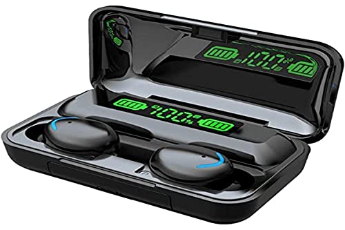 VOLTSTECH TWS Wireless F9-5 Earphone Bluetooth 5.1 Earphones HiFi Stereo Headset Noise-Cancelling Touch Control Mini Earbuds Headphones Built-in HD Mic with Charging Case, Black