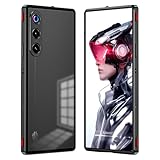 YANMONGI for ZTE Nubia RedMagic 10 Air Metal Case,Metal Frame + Frosted Back Cover,Aerospace Aluminum,Shoulder Triggers,Slide-to-Open Design,Full Protection(Black)