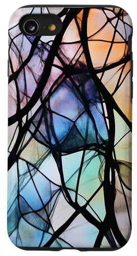 Delicate Neurographic Art with Soft Pastel Tones Case for iPhone SE (2020) / 7 / 8